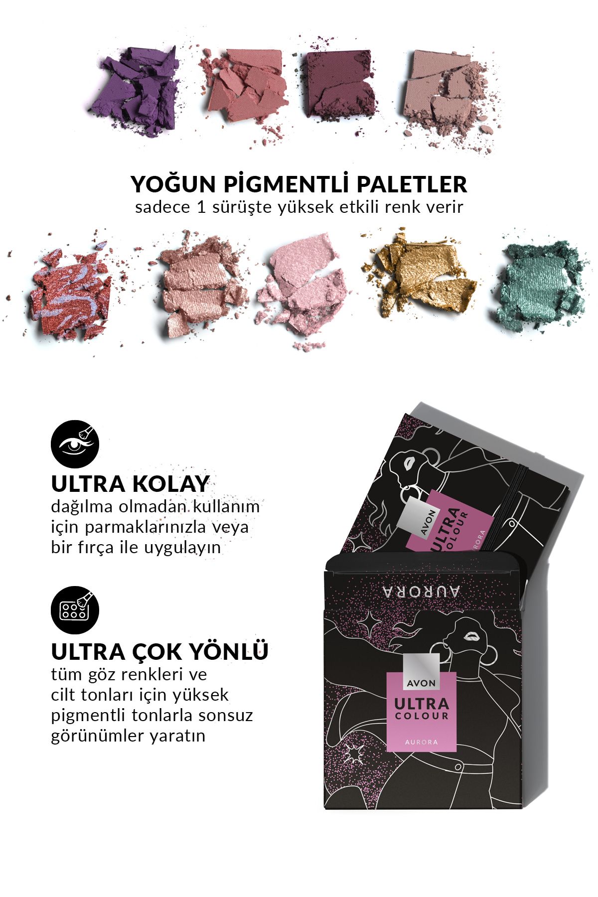 AVON-Aurora Ultra Color Eye Shadow Palette 3