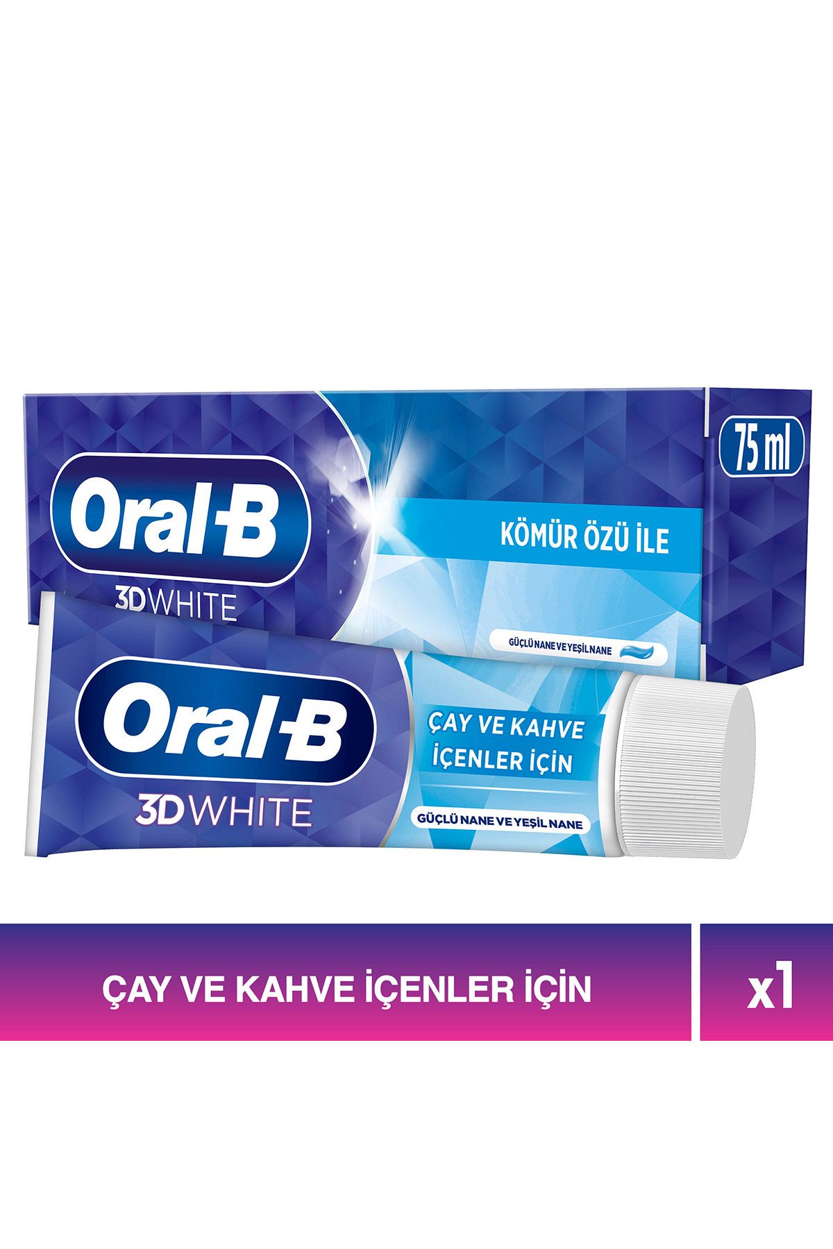 خمیر دندان سفید سه بعدی Oral-B برای نوشیدنی های چای و قهوه 75 میلی لیتر