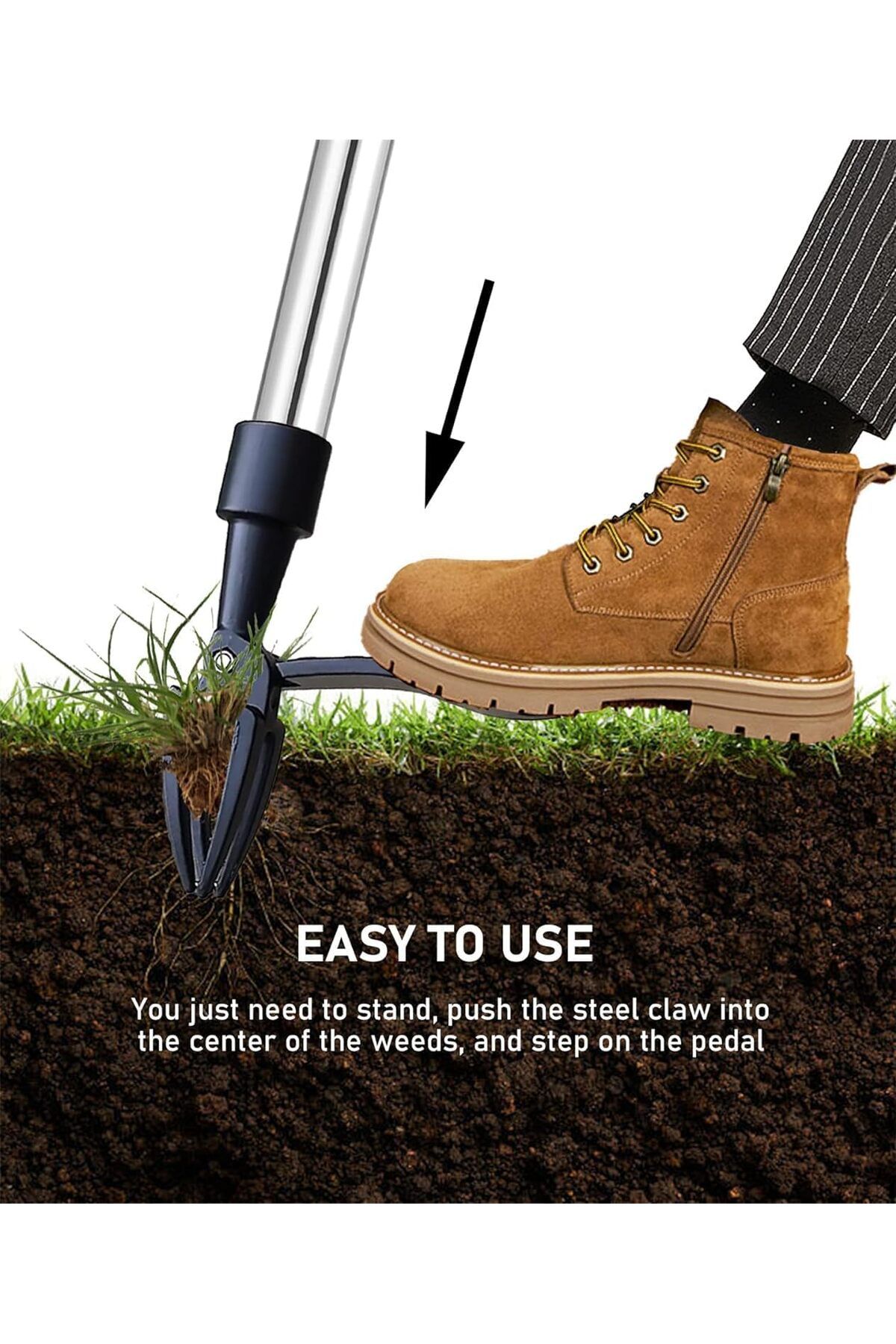 Arabest-Manual Weeder Weed Remover Tool, Weed Eater Stand up Weed Puller Tool 5