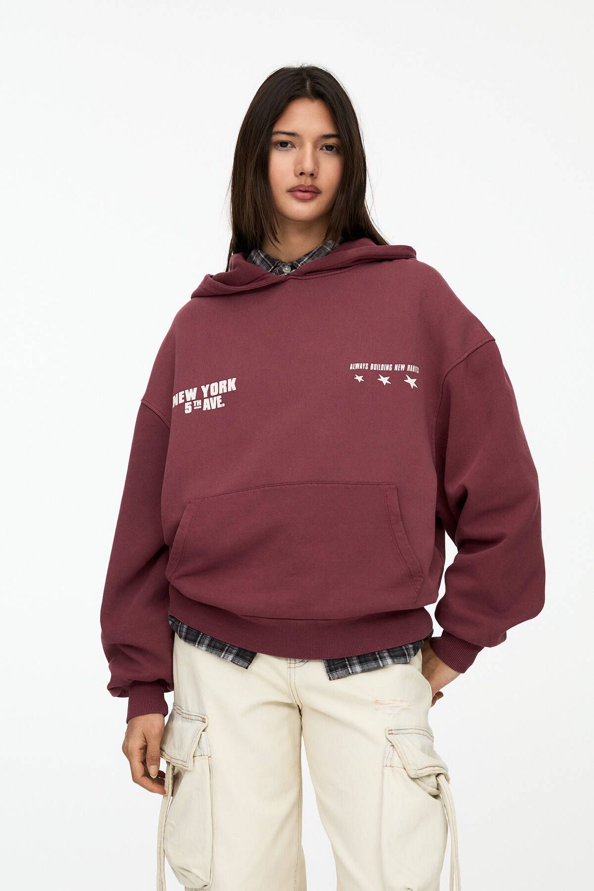 سویشرت کلاهدار Pull & Bear Starry