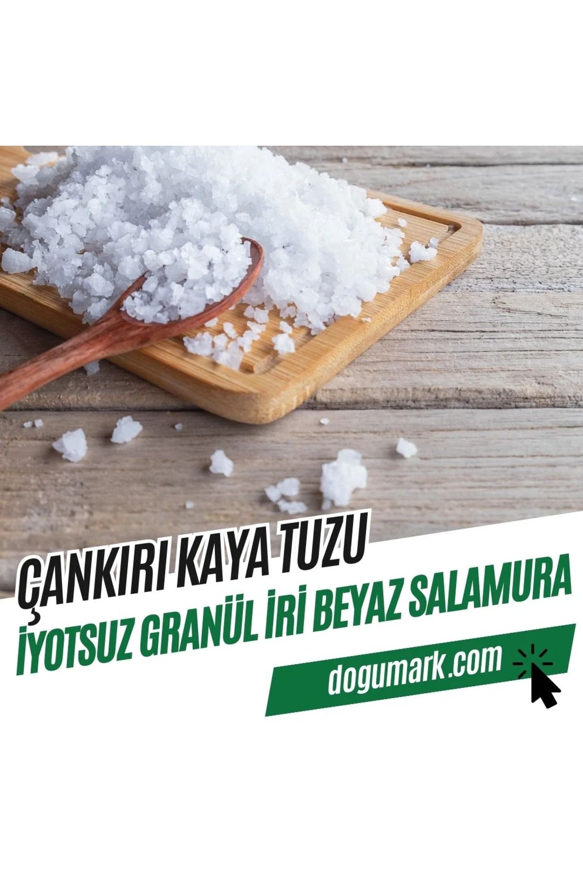 DoğuMark Çankırı Kaya Tuzu (1 Kg) - (İyotsuz Granül İri Beyaz Salamura)