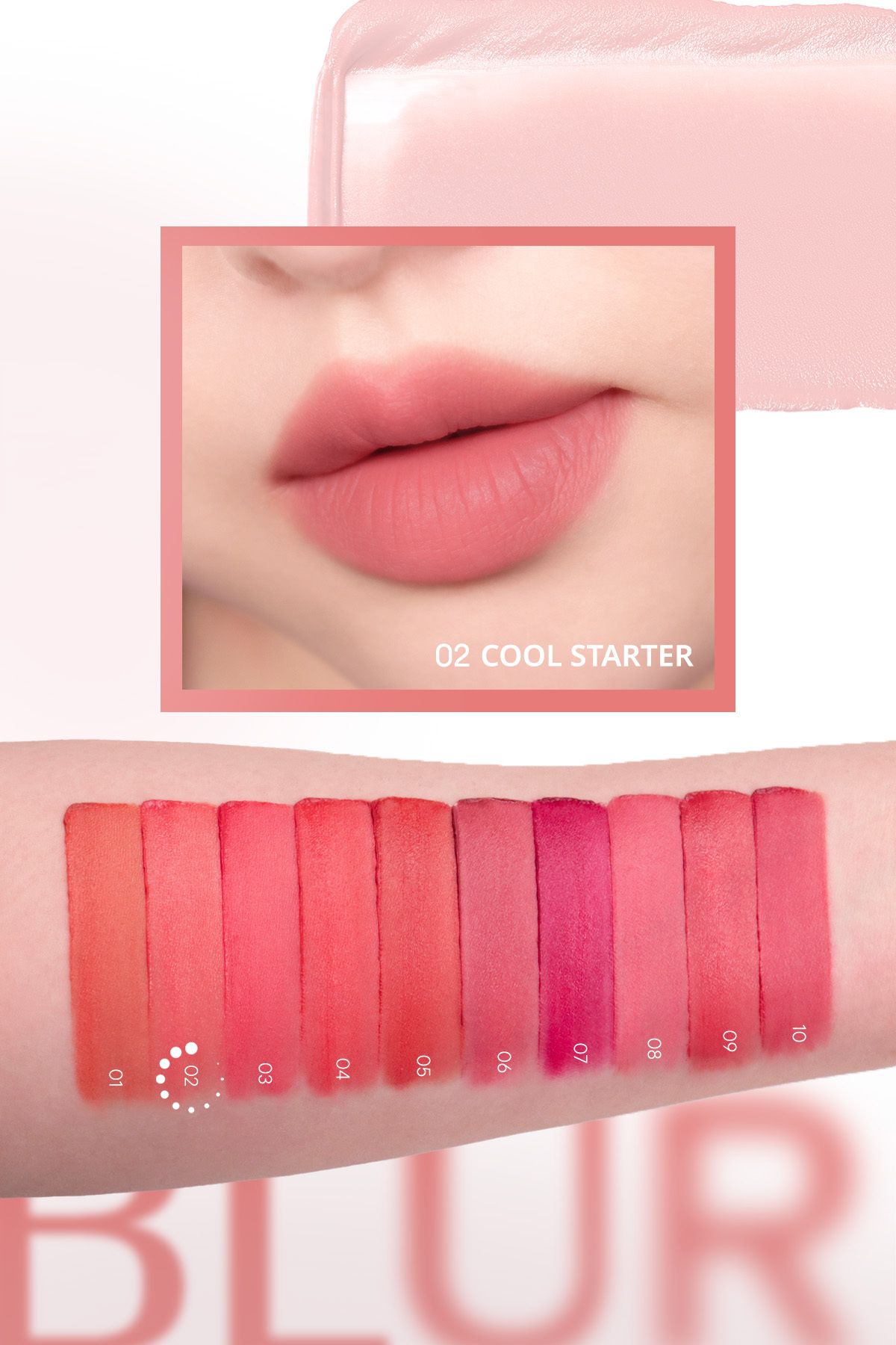 PERIPERA-Peripera over Blur Tint - Tint That Provides Smooth Mat for All Day (002 Cool Starter) 3