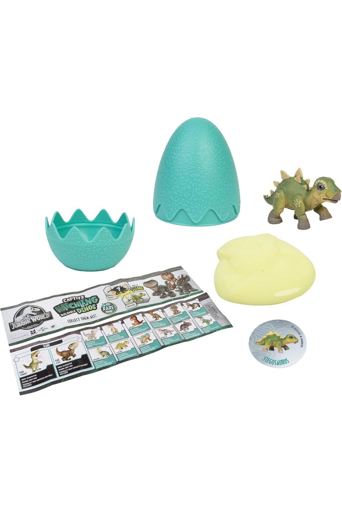 JURASSIC WORLD-Captivz Hatchling Buildable Dinos | Green, 50g | Creative Toy For Kids | Dinosaur Play Set 2