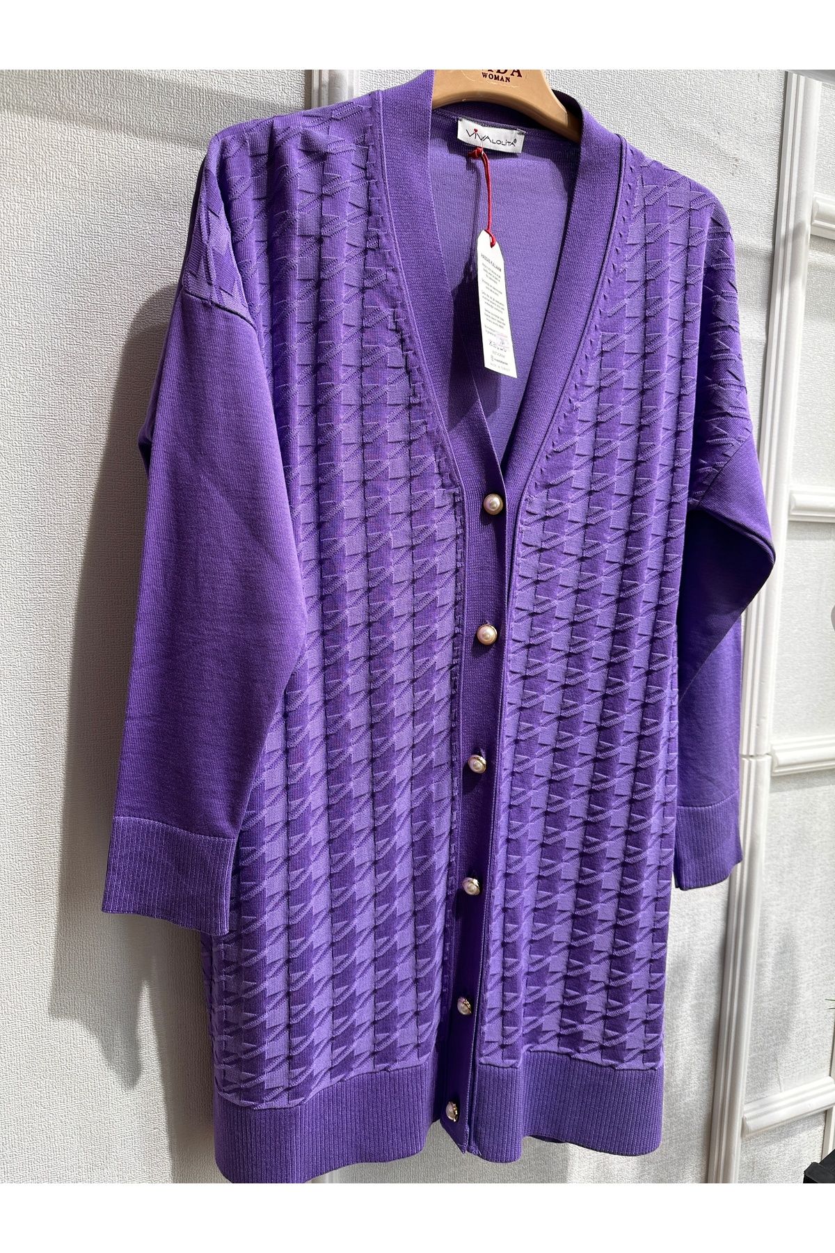 butiksosyete38-Lilac Goose Feet Mercerized Jacket 2