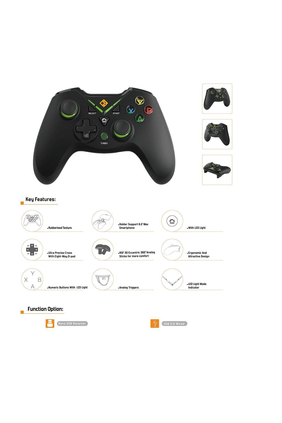 Cosmic Byte-Nebula 2.4g Wireless Gamepad | Pc/ps3 | Supports Windows Xp/7/8/10 | Gaming Controller 4