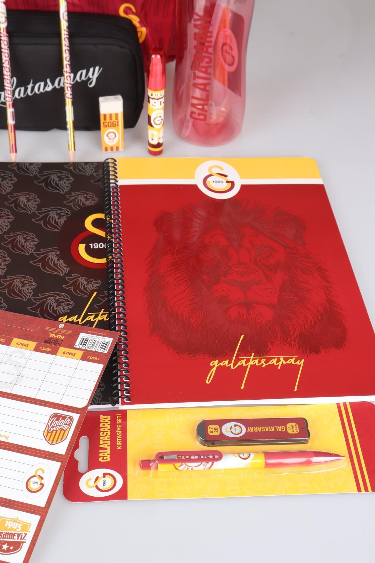 Galatasaray-Licensed School Bag, Pencil Bag, 700 ml Water Bottle Stationery Set 3