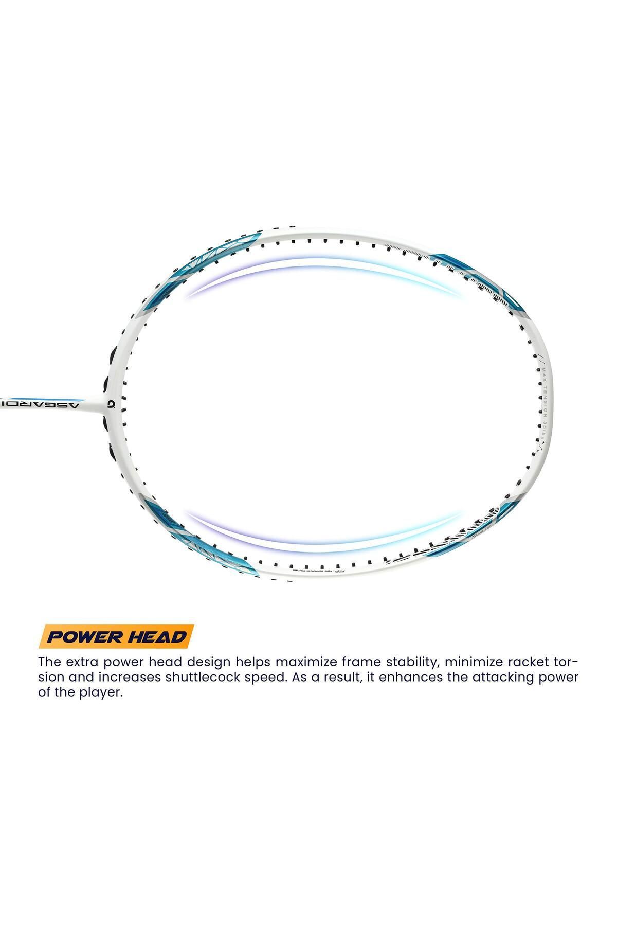 Apacs-Asgardia Control Unstrung Graphite Badminton Racket | 73g, 35 Lbs | Ultra Lightweight | Full Cover 3