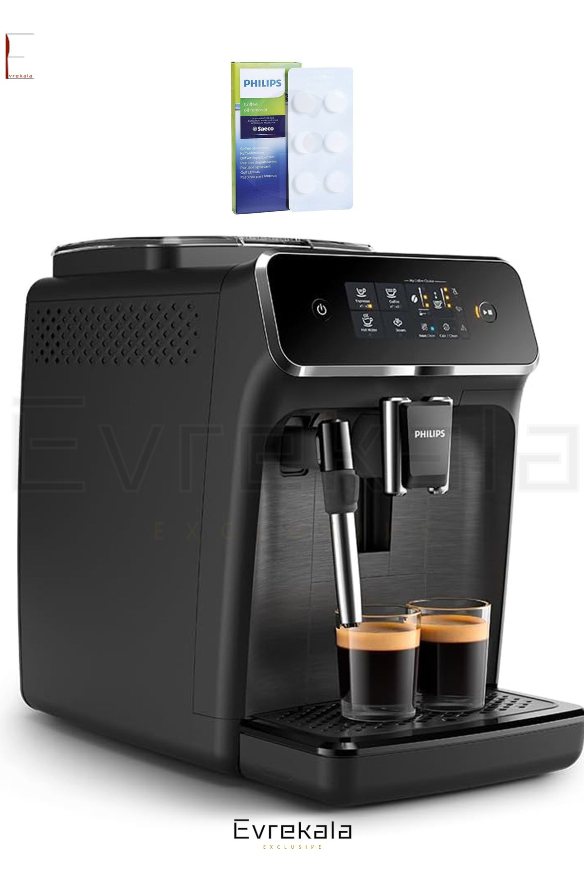 Philips Evrekala Espresso Kahve Makinesi Philips Yeni Süt Köpürtmeli Otomatik Kahveci Yağ Sökücü Hediyeli