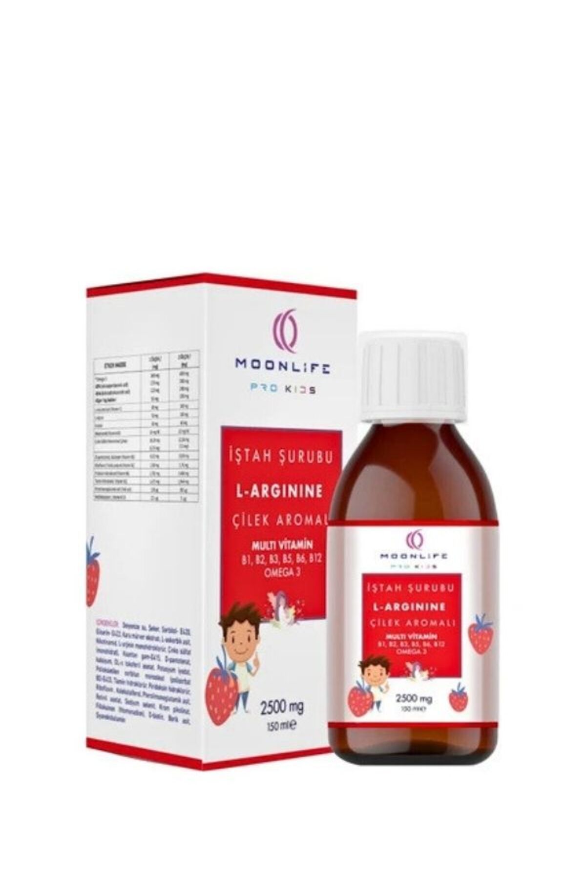 aleyna baharat Kids L-Arginine Multi Vitamin İştah Şurubu (Çilek Aromalı ) Lipozomal 150 ml