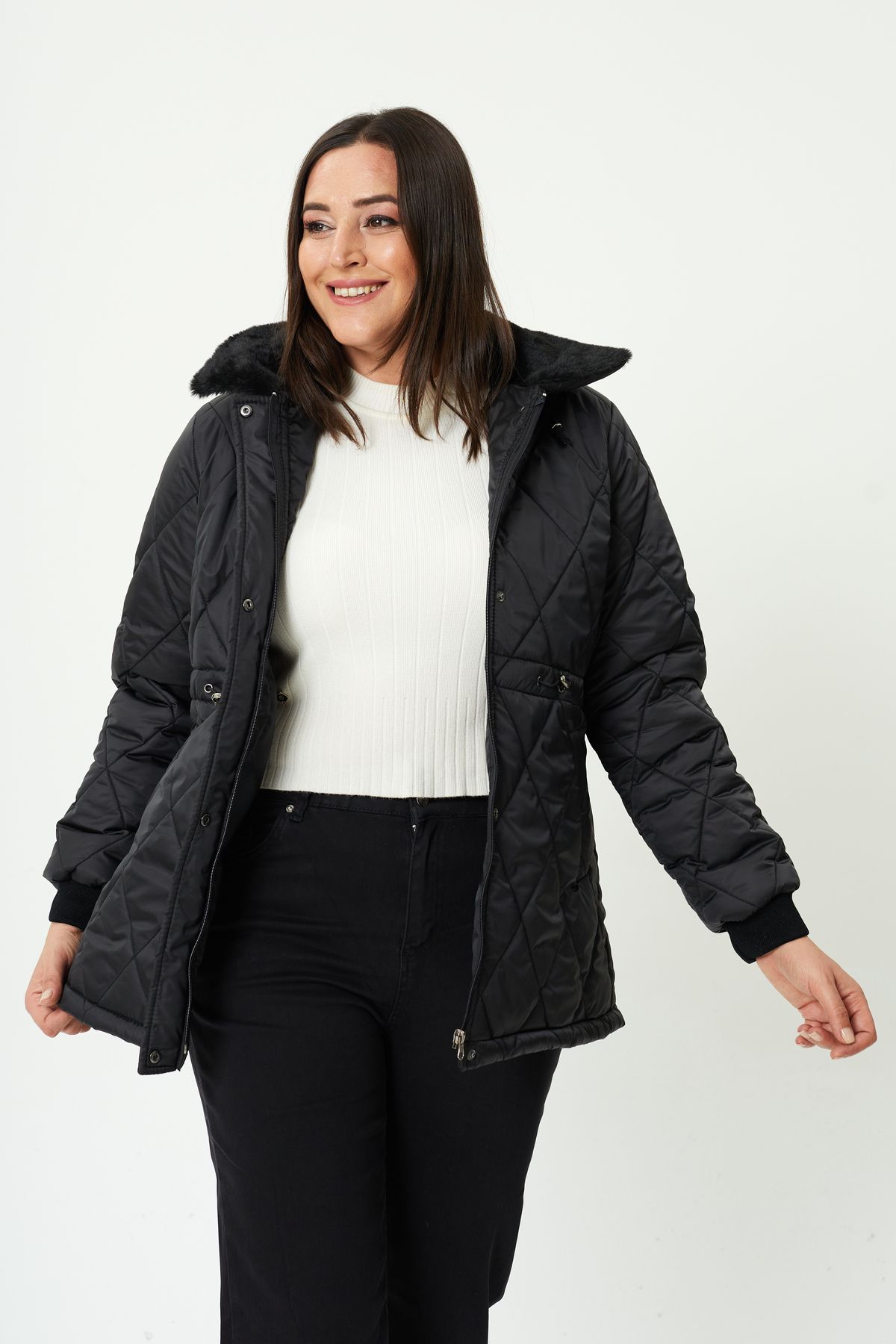 Brendon-Plus Size Winterjacket - Black - Regular fit 2