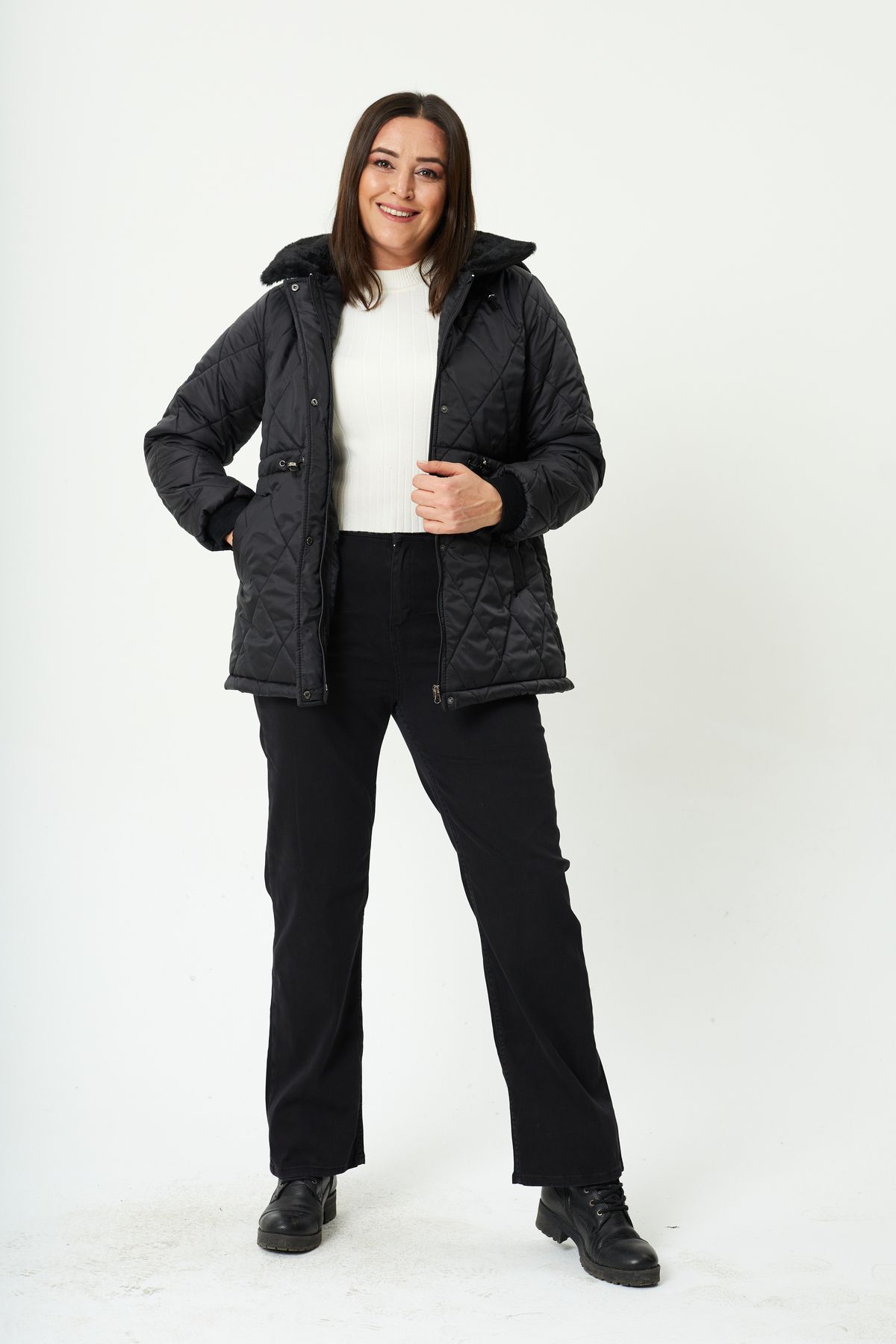 Brendon-Plus Size Winterjacket - Black - Regular fit 3