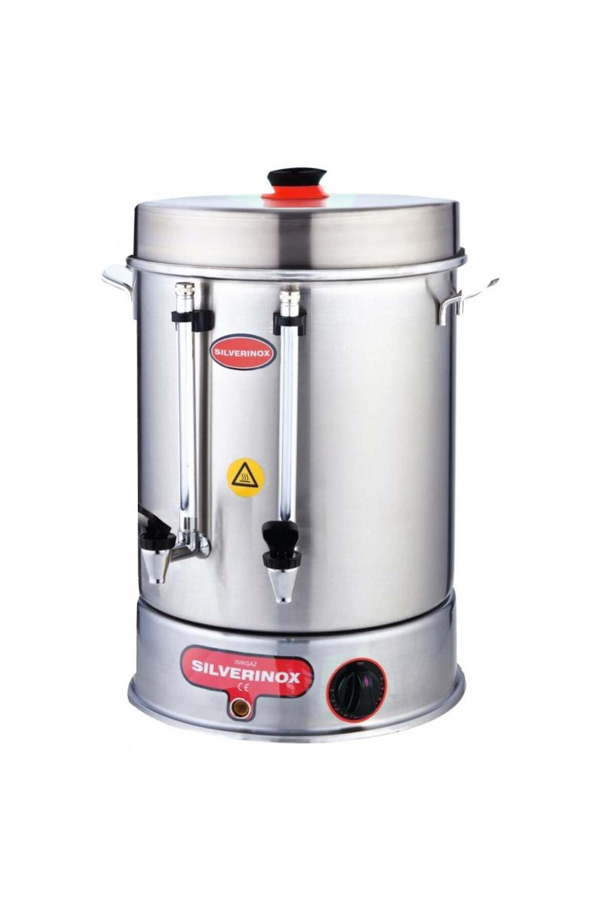 Işıkgaz Silverinox 1905 80 Bardaklık Basmalı Metal Musluklu Çay Makinesi