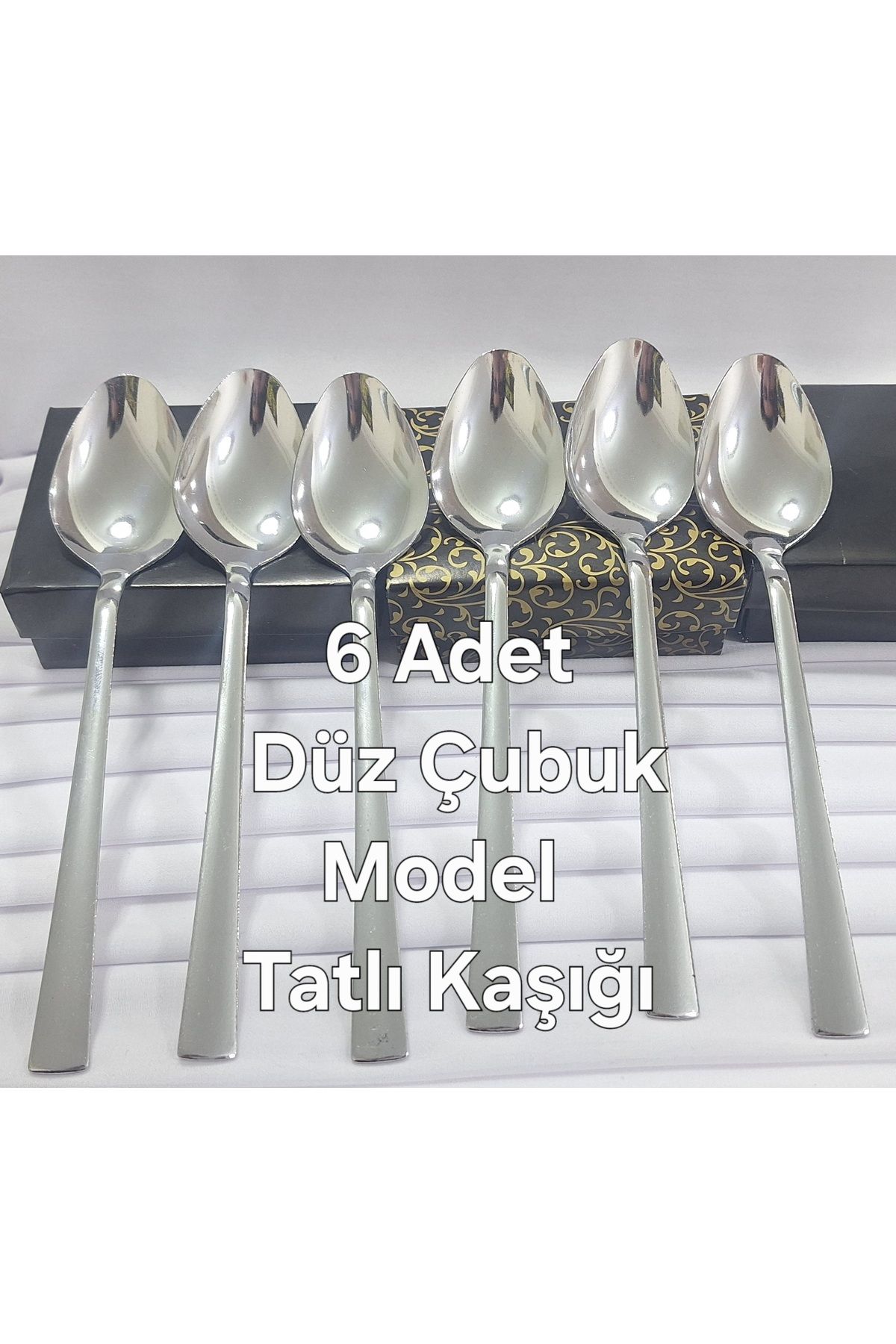 JANRA WORLD-Diamond 6 Pieces Sticks Model Dessert Spoon 2