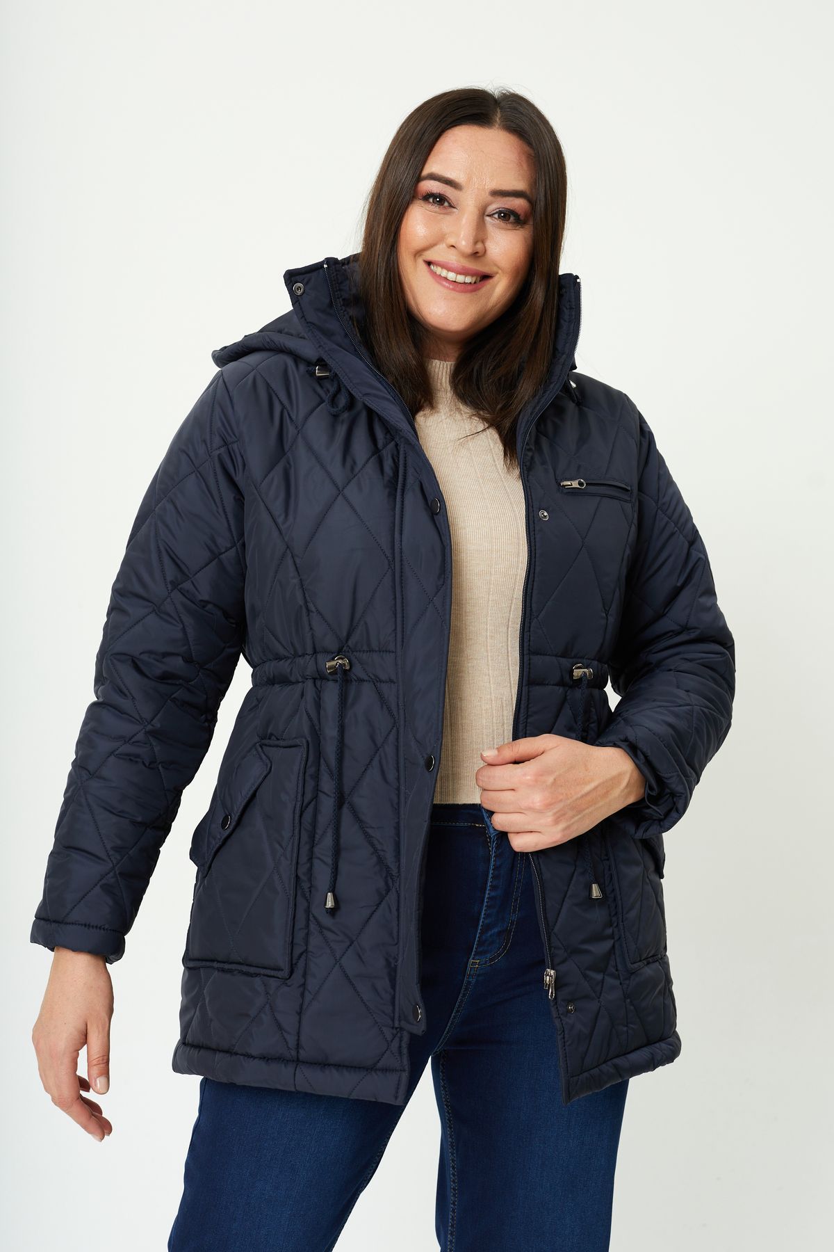 Brendon-Plus Size Winterjacket - Dark blue - Regular fit 5