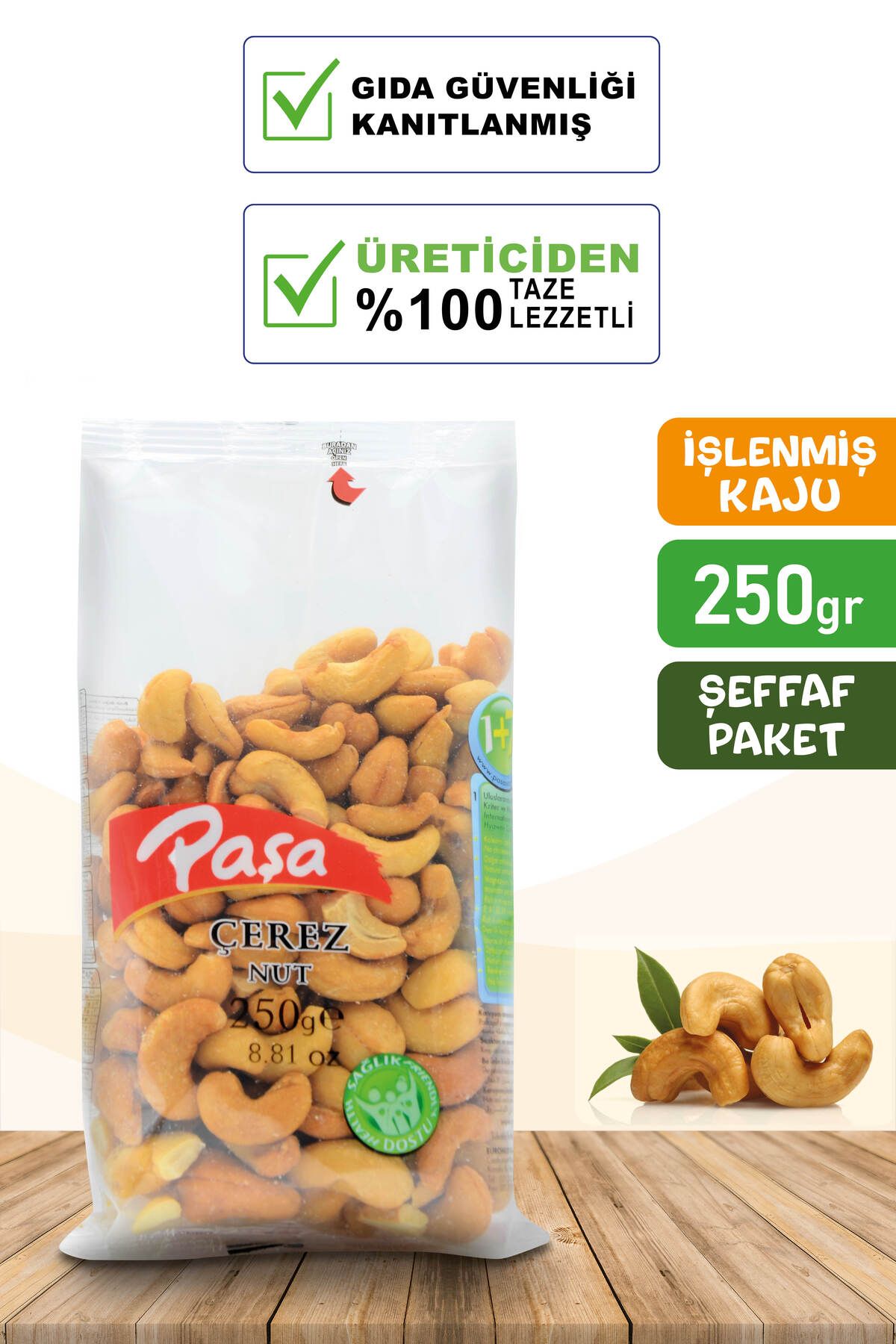 Paşa Kuruyemiş İşlenmiş Kaju Fıstığı 250 gr (1. Kalite)