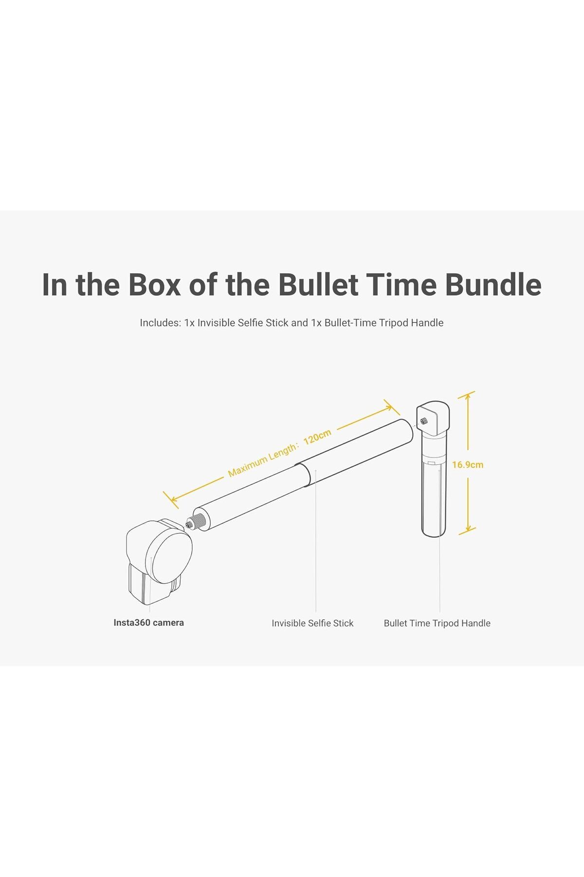 Insta360-ONE X Bullet Time Bundle/Accessories Tripod Time CINGBTH/B 3