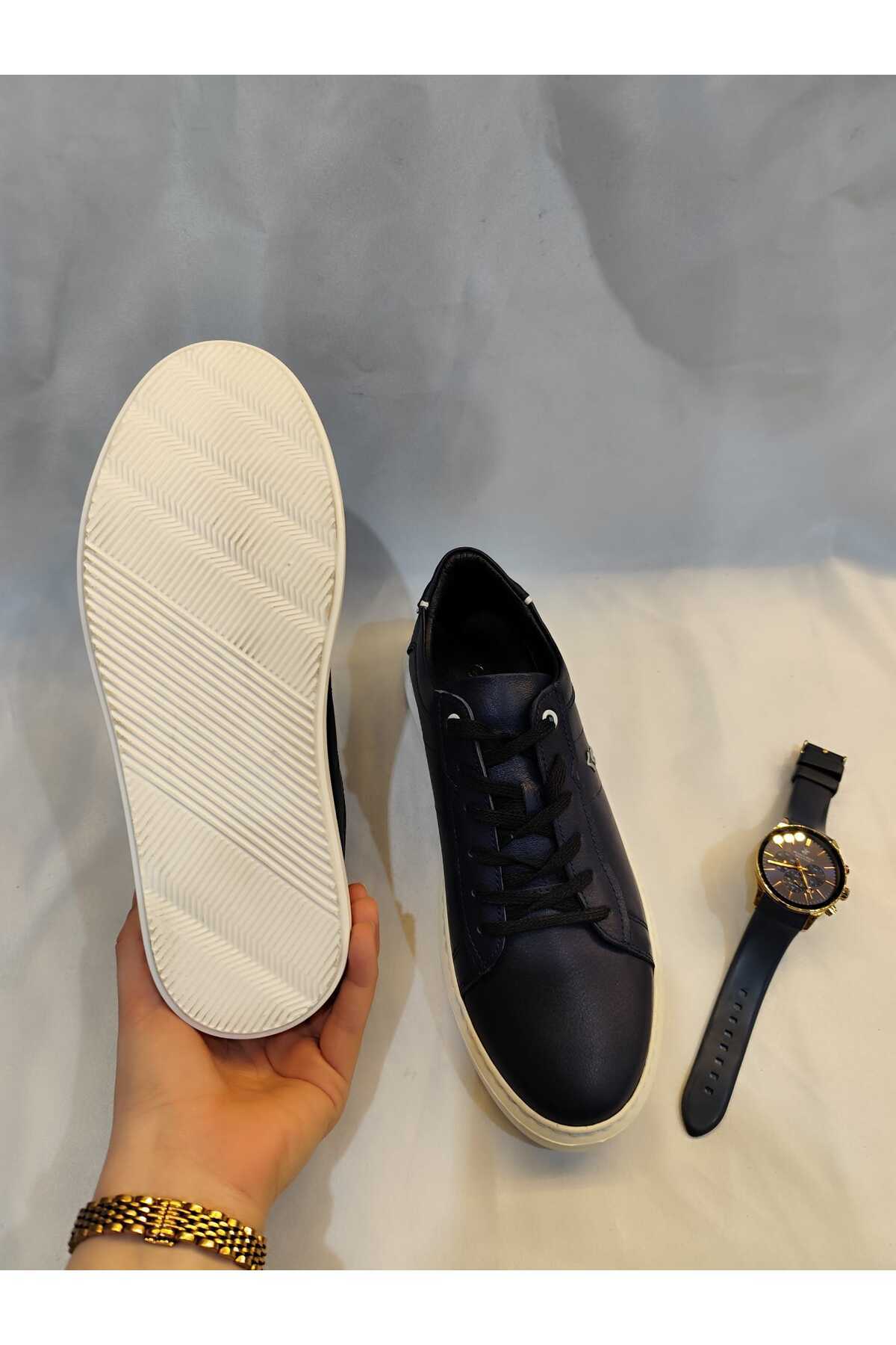 Develi-Men's Genuine Leather Casual Sports 2