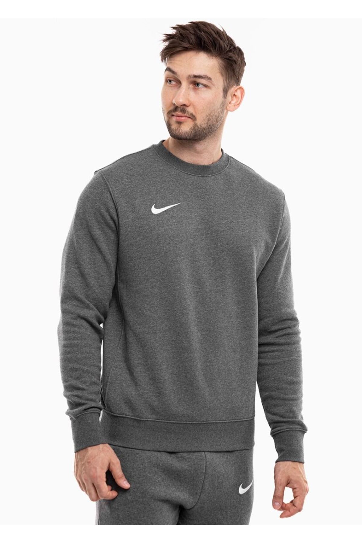 Nike-Sports Sweatshirt - Gray - Slim fit 3