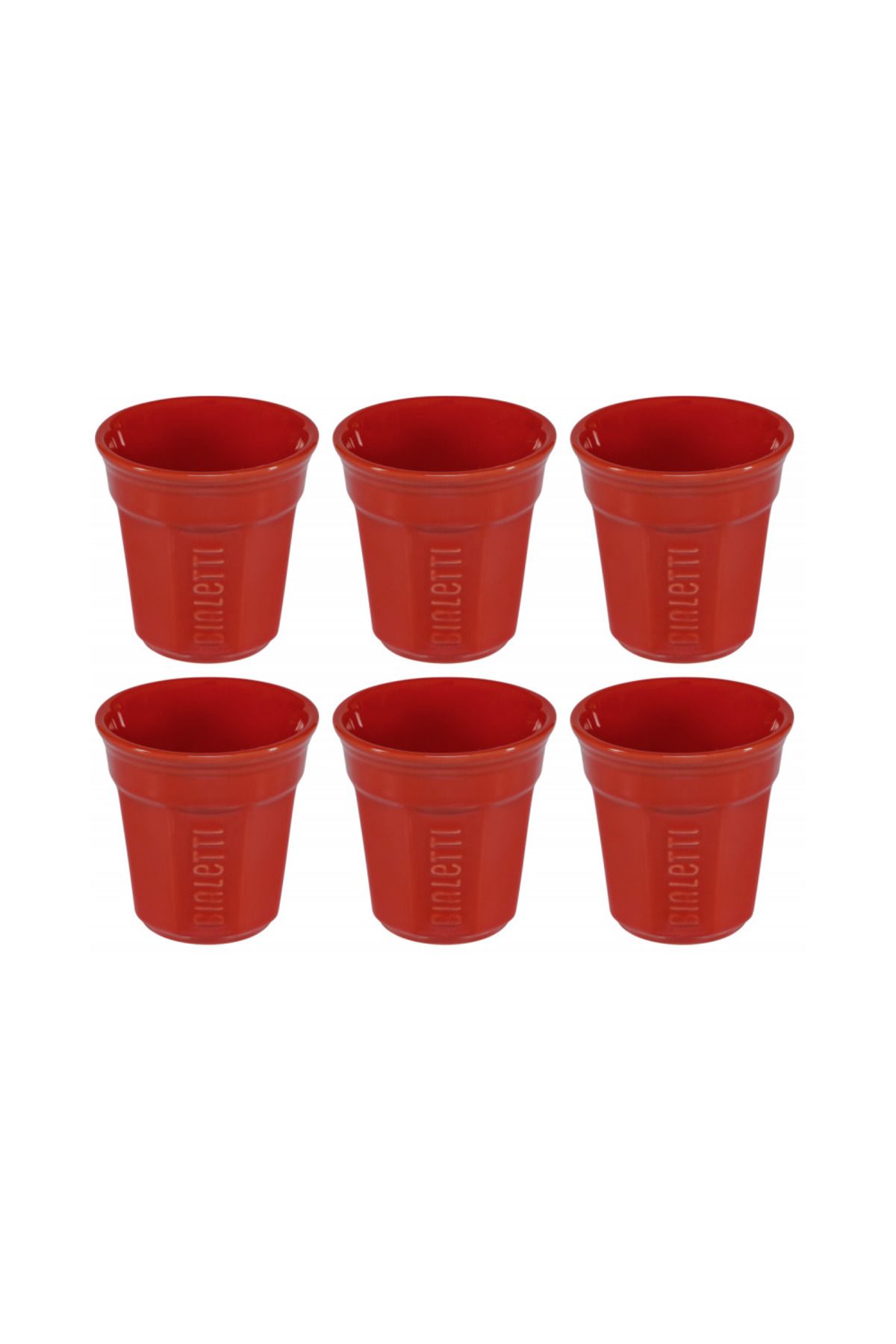 Bialetti-6 (pcs) Red Espresso Cup Set 2