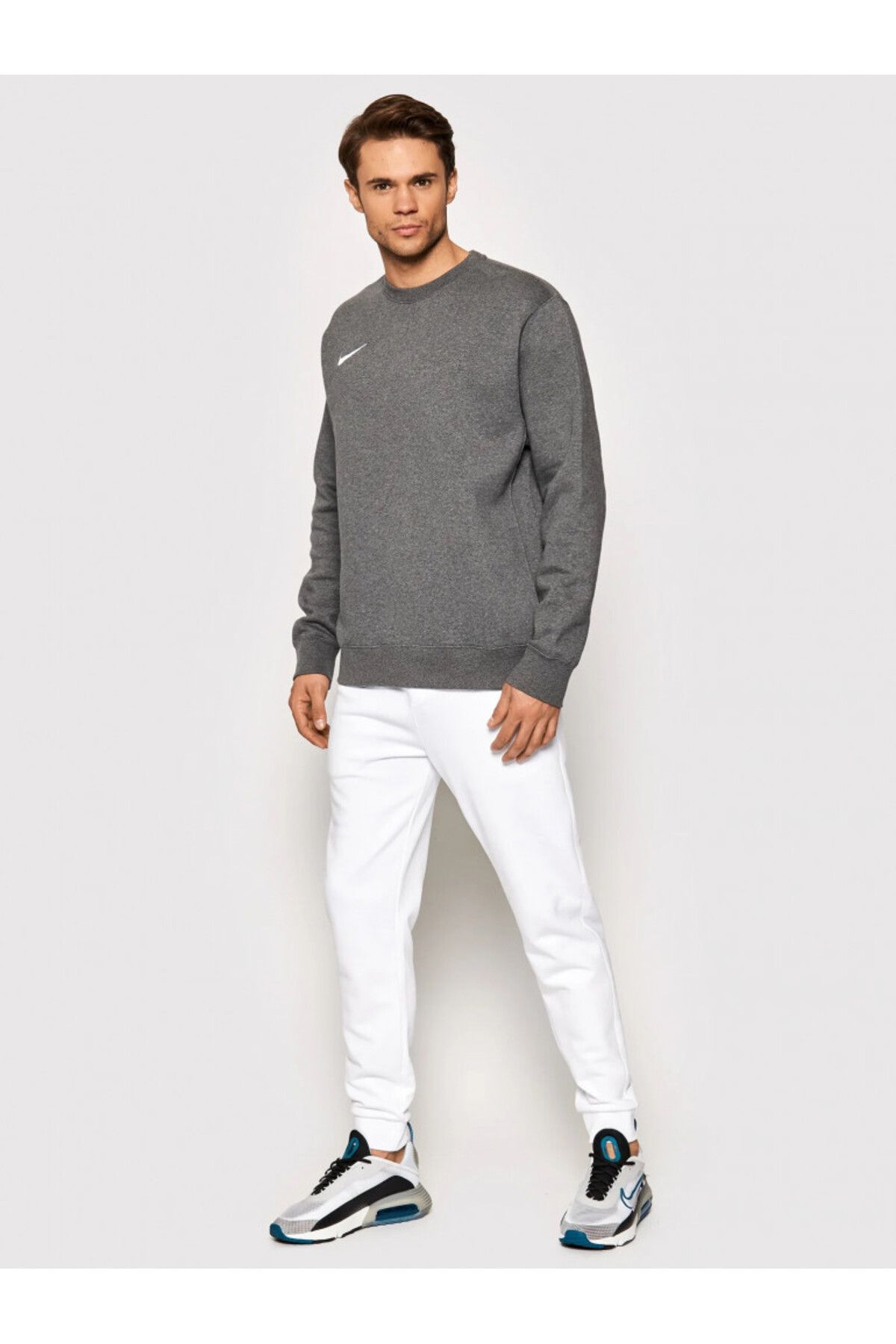 Nike-Grey Raster Unisex Fleece Closed Sweat Cw6902-071 5