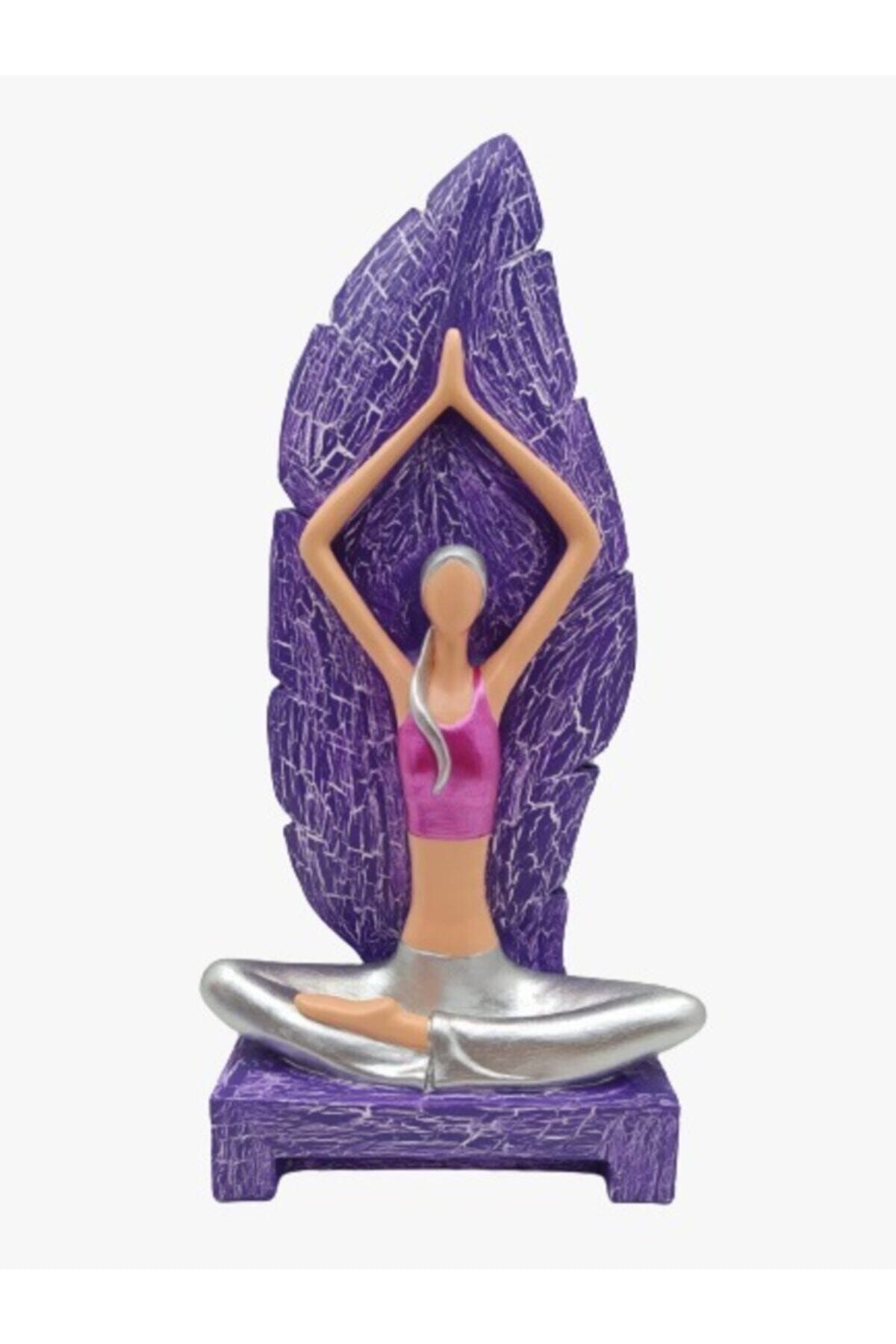 Mor Yoga Yapan Kız Tütsülük ve Mumluk 6