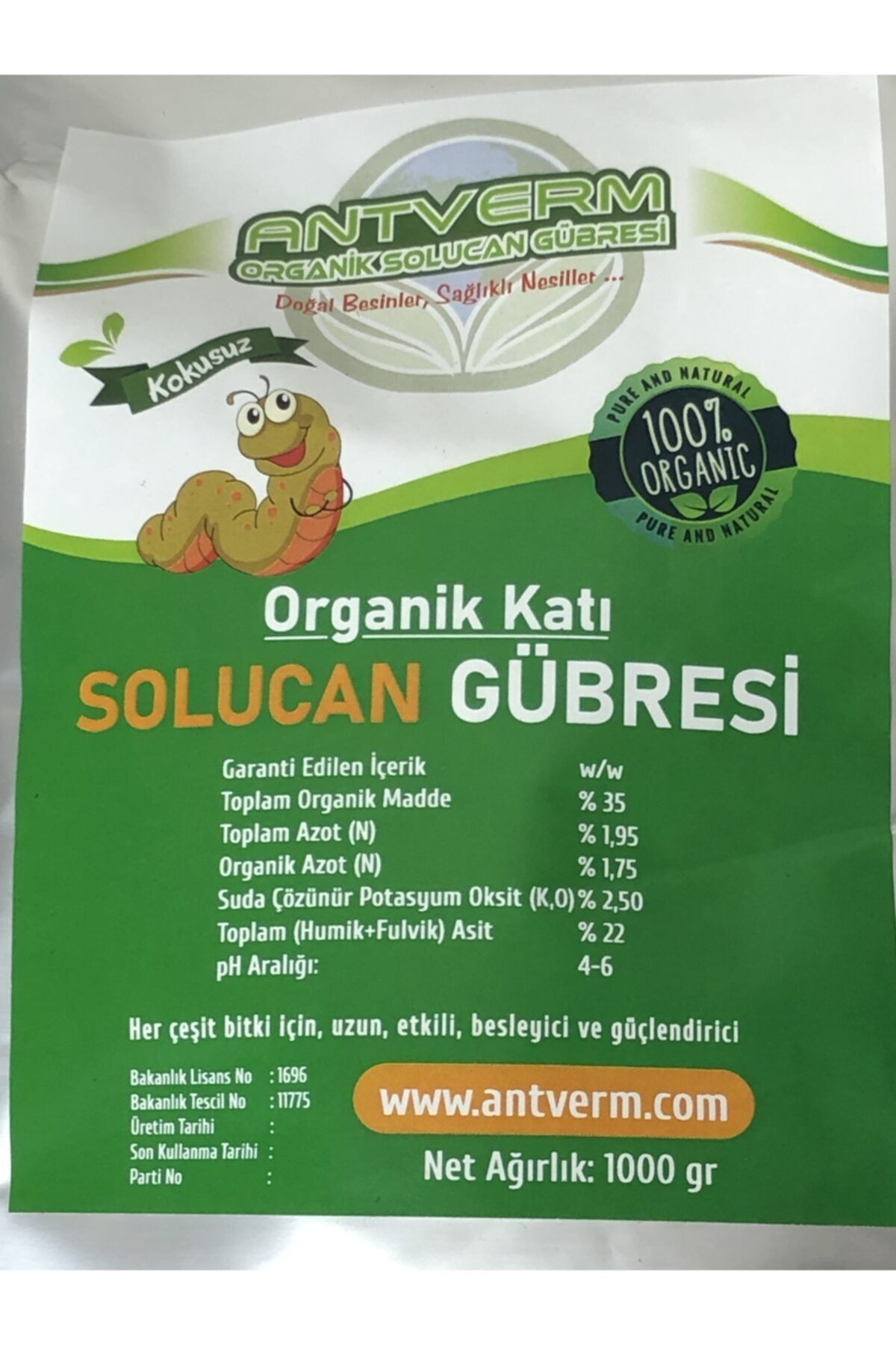 1000 gr Hobi Bahçeleri Için Üretilmiş Kalsiyum Potasyum Azot Izelementli Kompozit Gübre