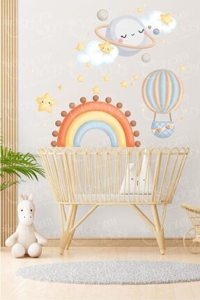 Sevimli Gökkuşağı Bebek Odası Duvar Sticker TA-CS213