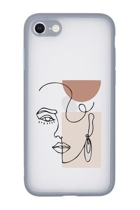 Iphone Se 2020 Uyumlu Kamera Lens Korumalı Women Art Desenli Lüx Telefon Kılıfı MCSELXTS97