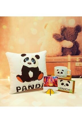 Sevimli Panda Yastık Ve Kutulu Kupa Hediye Seti kc488237y1428