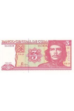 Küba, 3 Peso (2005) Eski Yabancı Kağıt Para BKKB32005