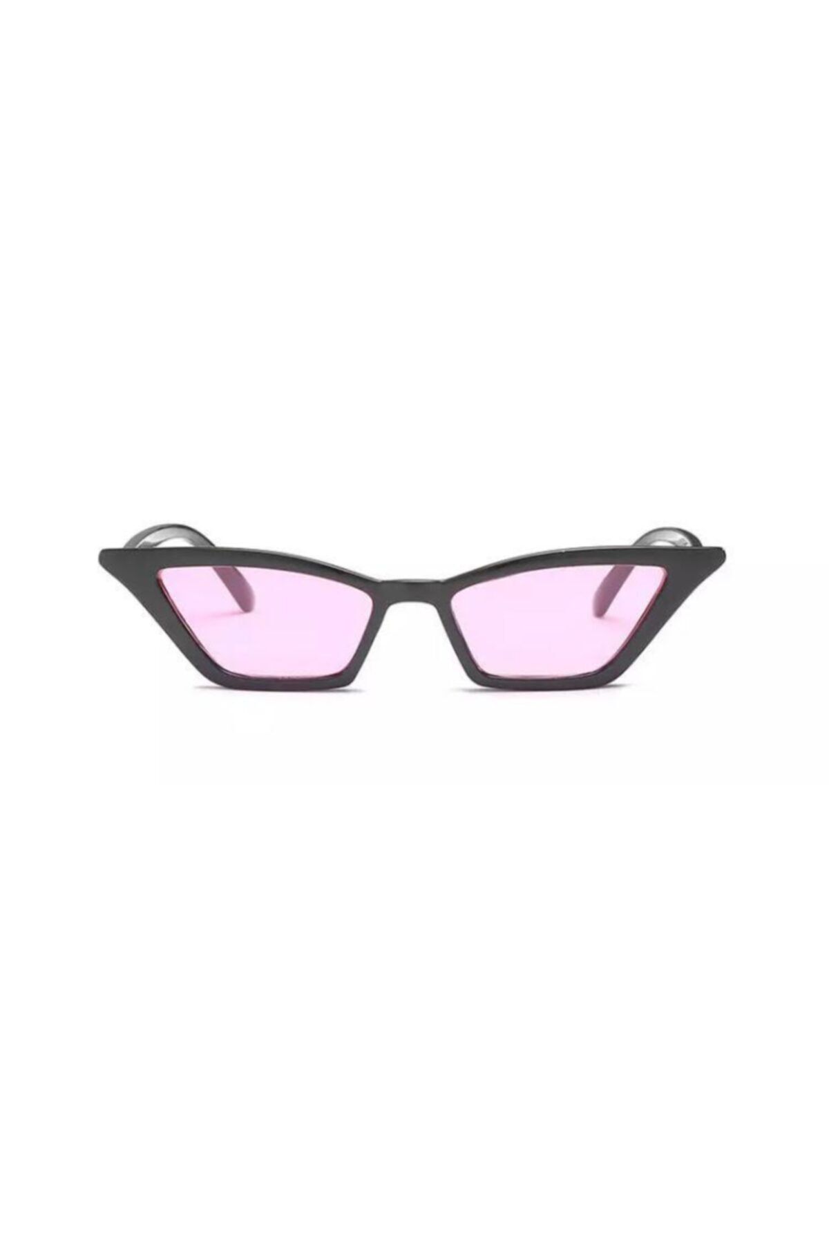 Toz Vintage-Kaptivo Black Cornered Cat Sunglasses - Pink Glass 1