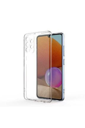 Galaxy A32 Uyumlu Kılıf Kamera Korumalı Yumuşak Şeffaf Ince Süper Silikon 3D Süper Samsung Galaxy A32 Kılıf