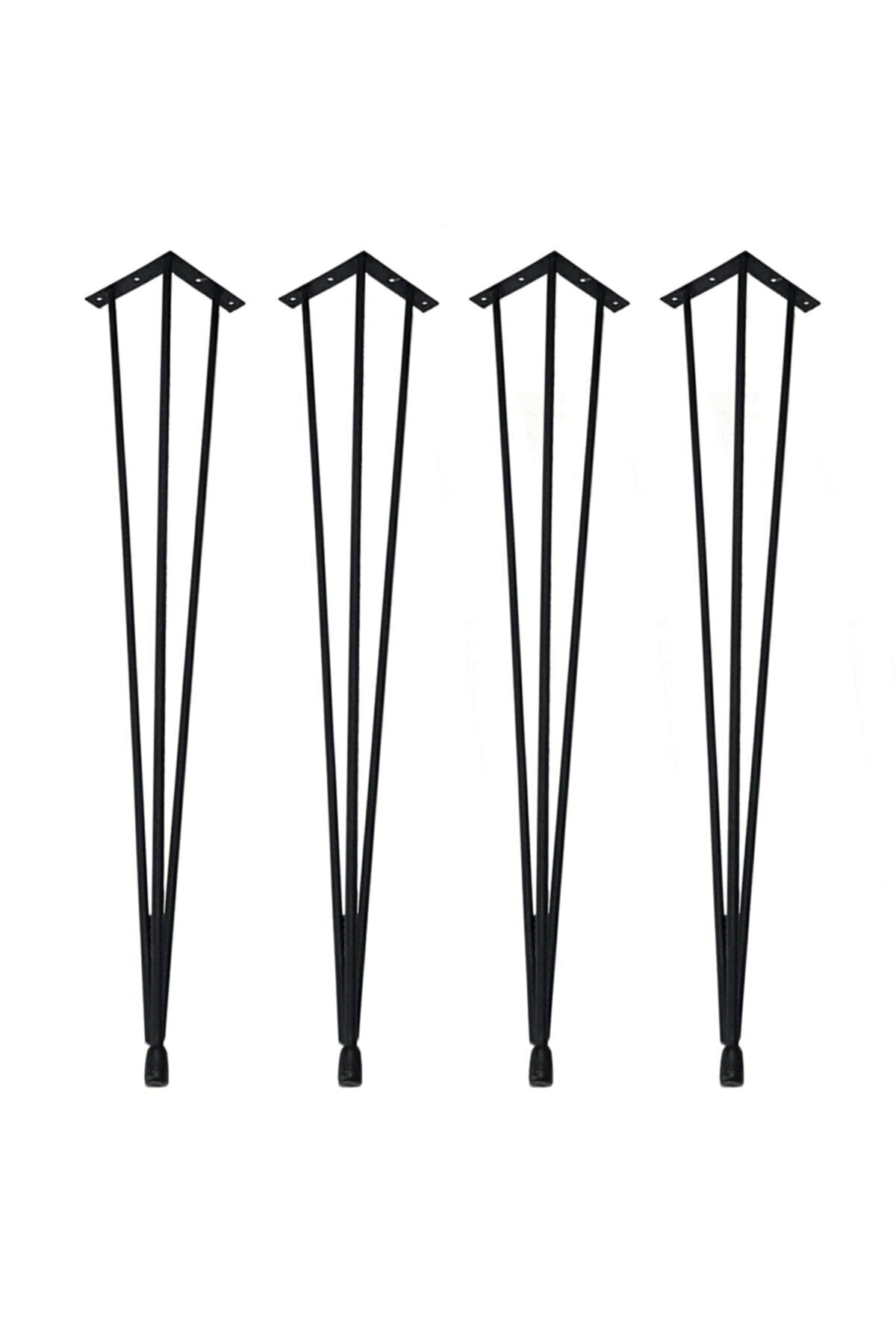Genel Markalar Metal Masa Ayağı 73 Cm Üniversal Pingolu Firkete Ayak 4 Adet