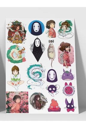 Anime Japon Animasyon Karakterleri 18 Adet Temalı Ajanda, Laptop, Telefon, Planlayıcı Sticker Seti e1233
