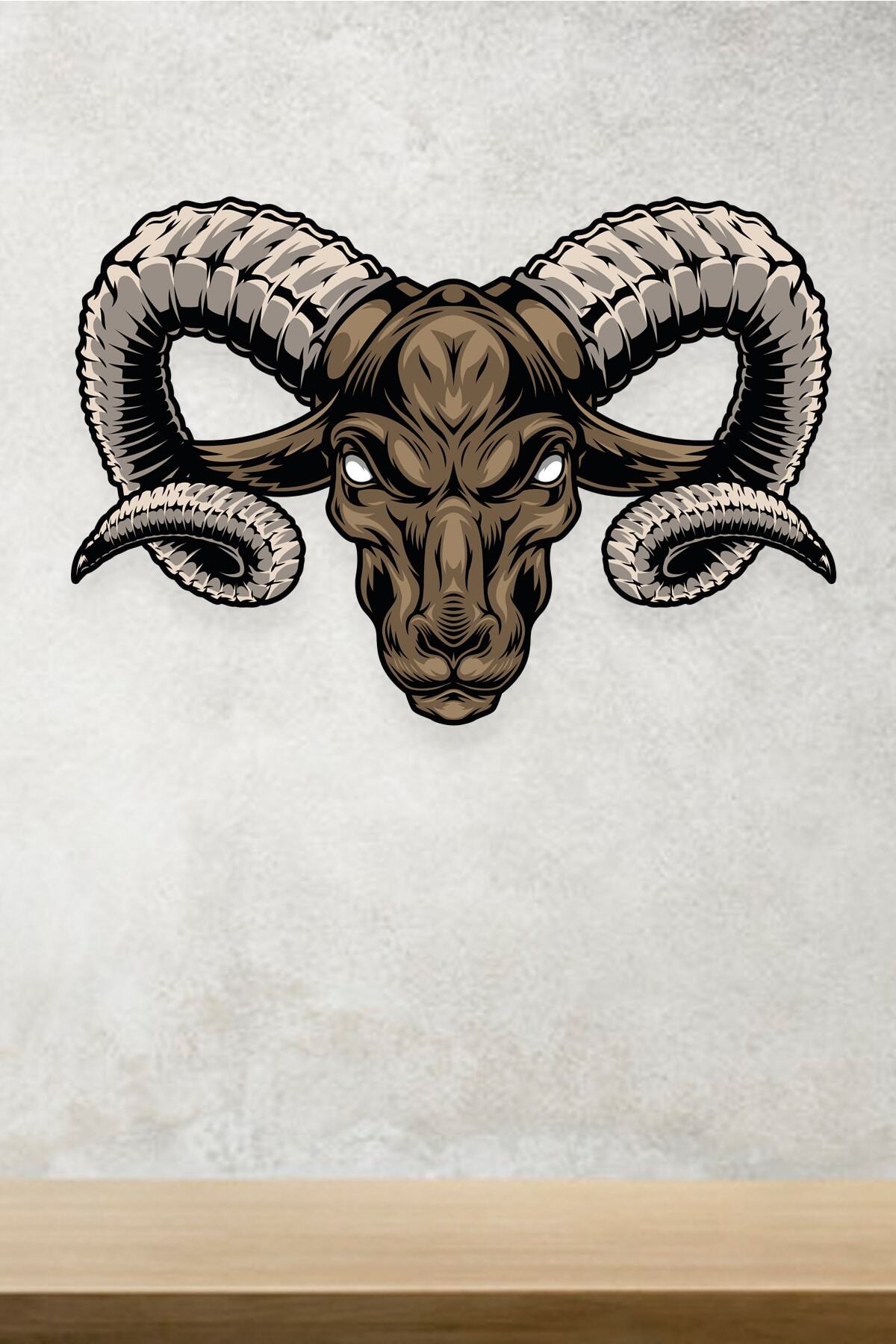 Koç Başı Baskılı Duvar Sticker 60x40 cm
