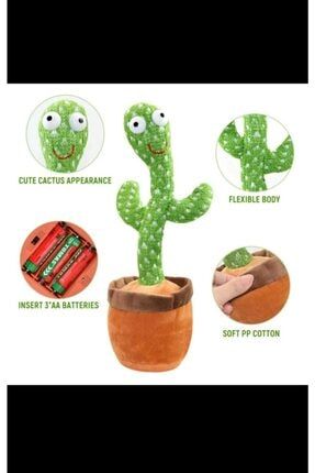 Konuşan Dans Eden Kaktüs Müzikli Işıklı Saksı Peluş Oyuncak Cactus Toy kkıtd-2