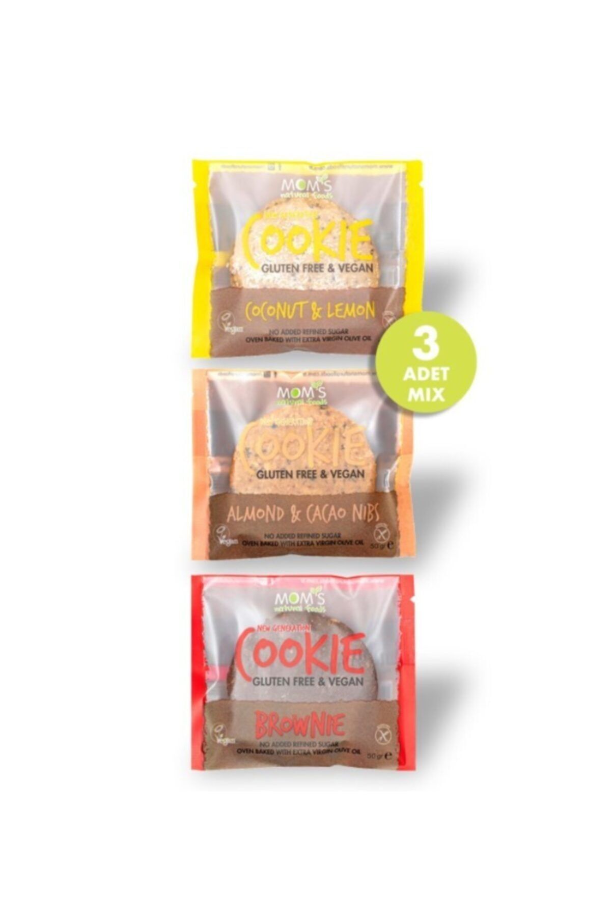 Mom's Glutensiz Cookıes 50gr - 3'lü Mıx