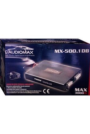 Mx-500.1d Oto Anfi Mono Max Power 3000w Bas Kontrol AUDİOMAX MX 500.1 ANFİSİ
