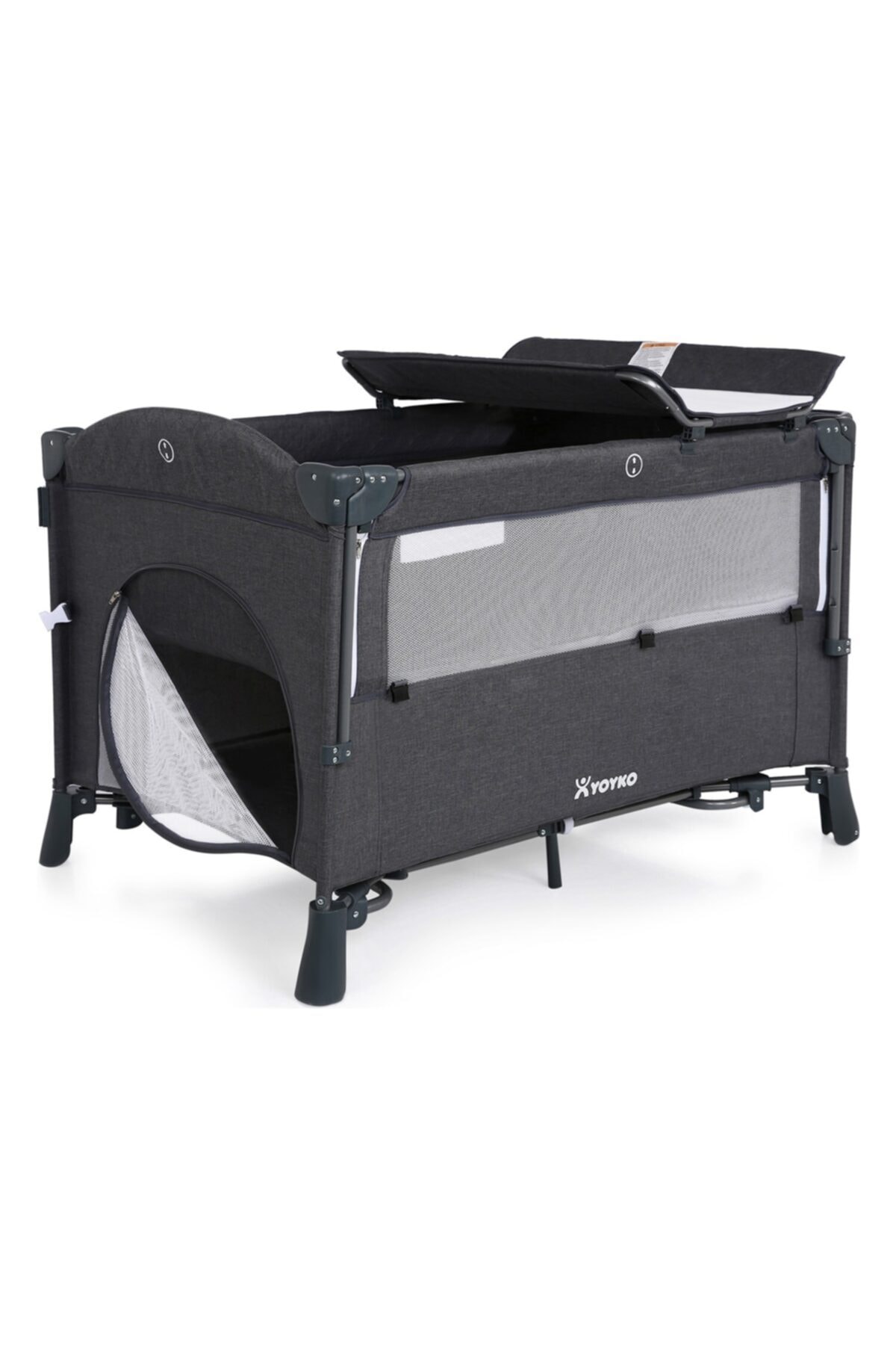 Yoyko Exclusive Comfort 8 In 1 Park Yatak Oyun Parkı Koyu Gri 70 X 110 Cm fotoğrafı 2 (önizleme)