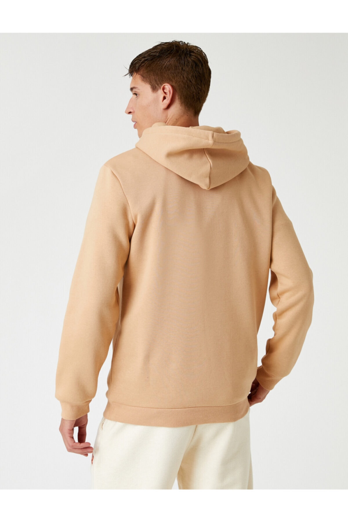 سویشرت مردانه قهوه ای کوتون | 2KAM71593LK اورجینال - تصویر 4