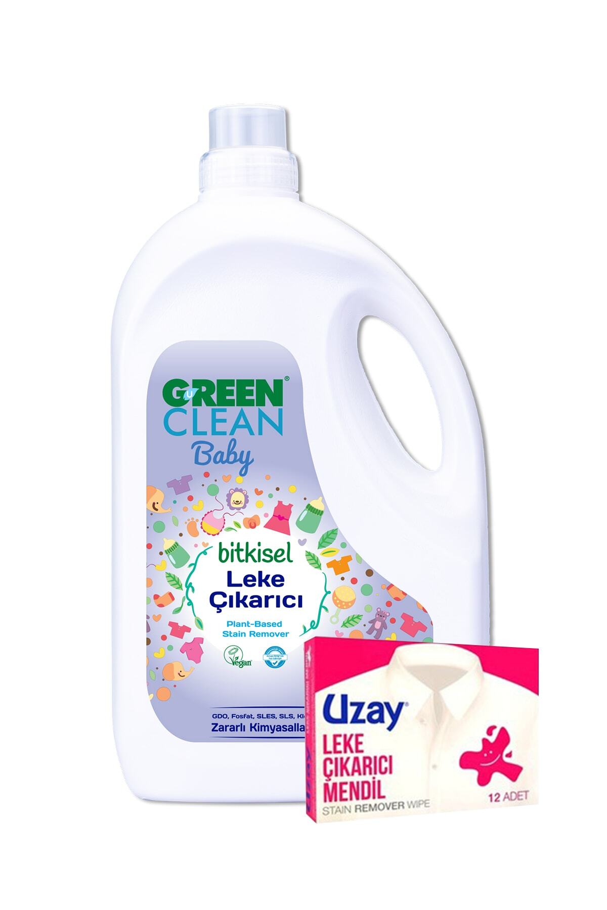 Green Clean Baby Bitkisel Leke Çıkarıcı 2750 Ml Ve Uzay Leke Çıkarıcı Mendil 12'li