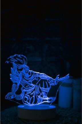 Yasuo , Lol - 3 Boyutlu Dekoratif Gece Lambası 3d 3140