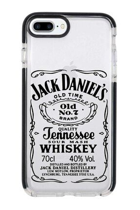 Iphone 7 Plus Siyah Kenarlı Anti Shock Jack Daniels Whiskey Desenli Telefon Kılıfı IP7PLK-212