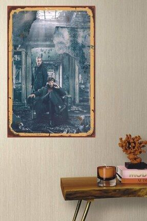 Sherlock Holmes Retro Tasarım Ahşap Poster MTT197