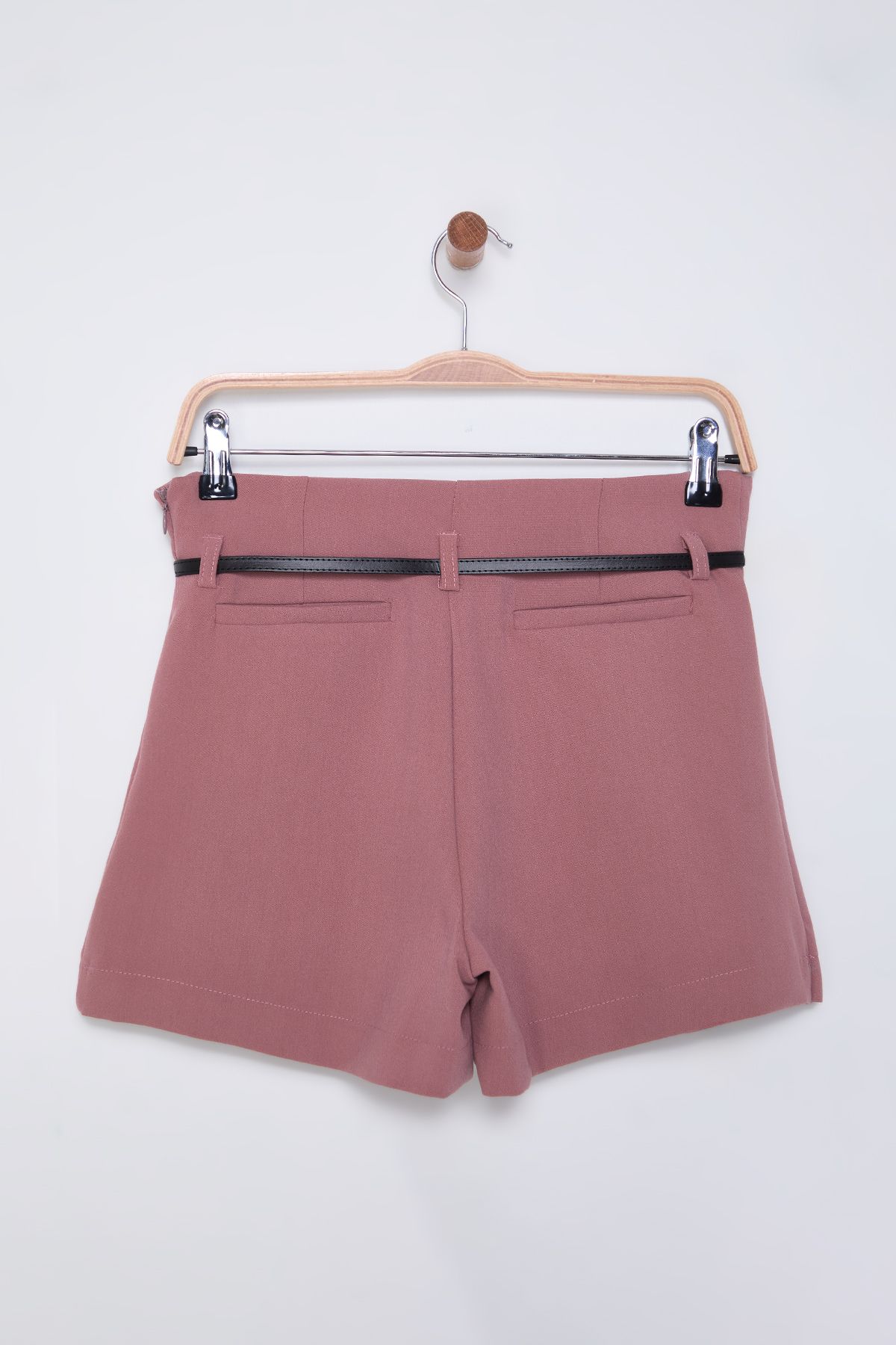 Edit by Trendyol-Dusty Rose Belted Woven Shorts sukně - Tedaw25Sr00011 7