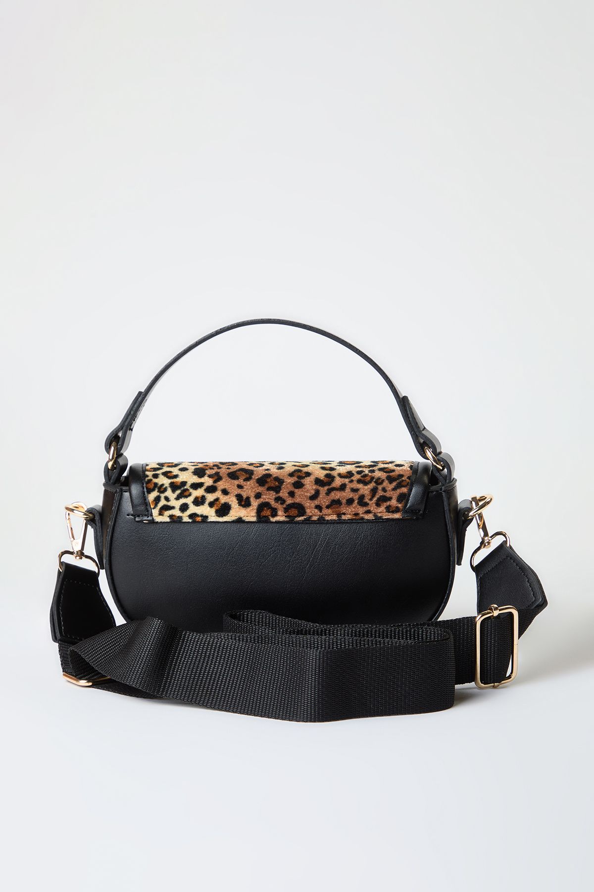 TRENDYOL SHOES-Leopard Print Brown Adjustable Strap Women's Shoulder and Crossbody Bag Takaw25Oc00015 5