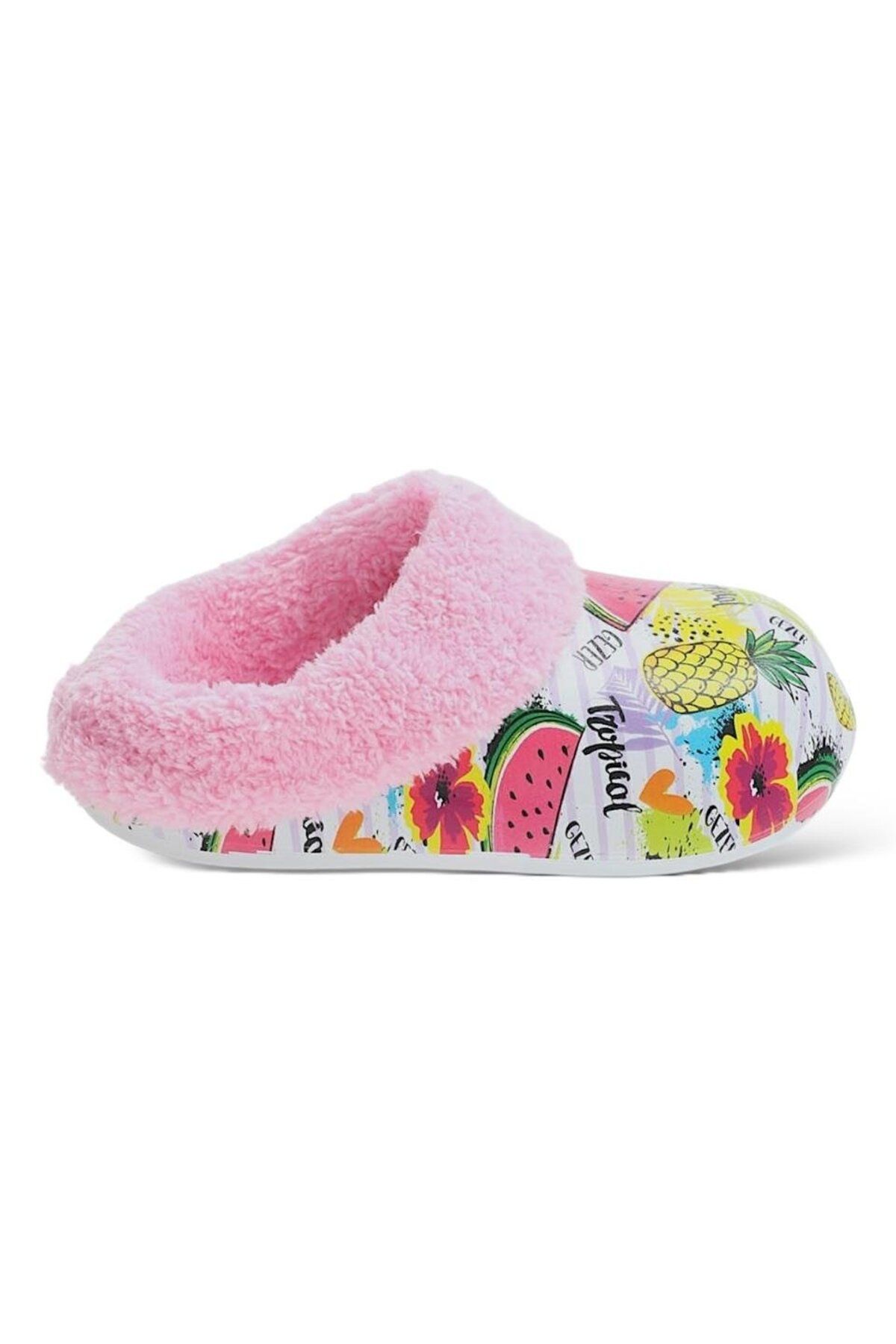 Liger-Pink Eva Children's Slippers - Fur Inside, Outside Street School Nursery 2