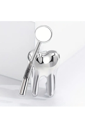 betbay Mini Diş Metal Broş/Yaka İğnesi-Hediyelik karton kutusuyla