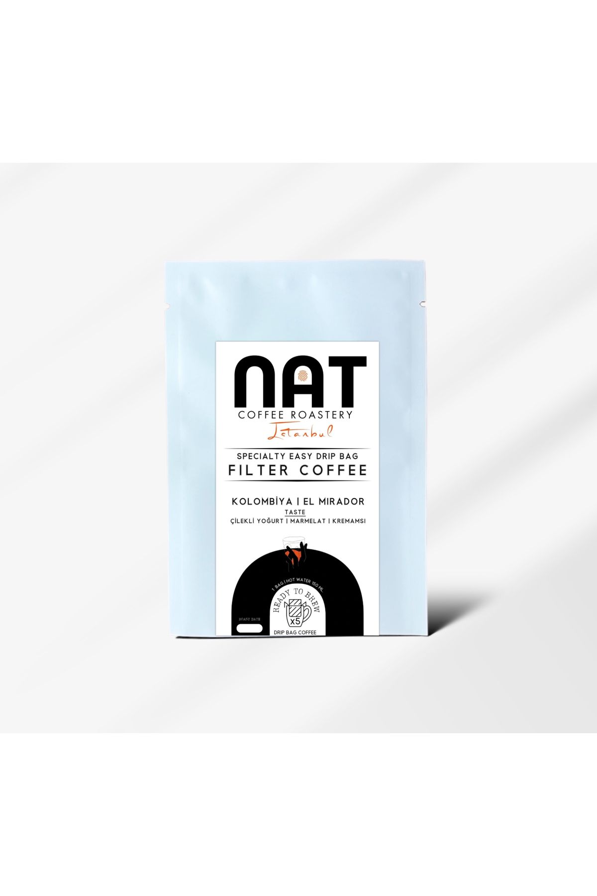 Nat Coffee Roasting Kolombiya-El Mirador 5 Adet (PRATİK FİLTRE KAHVE)