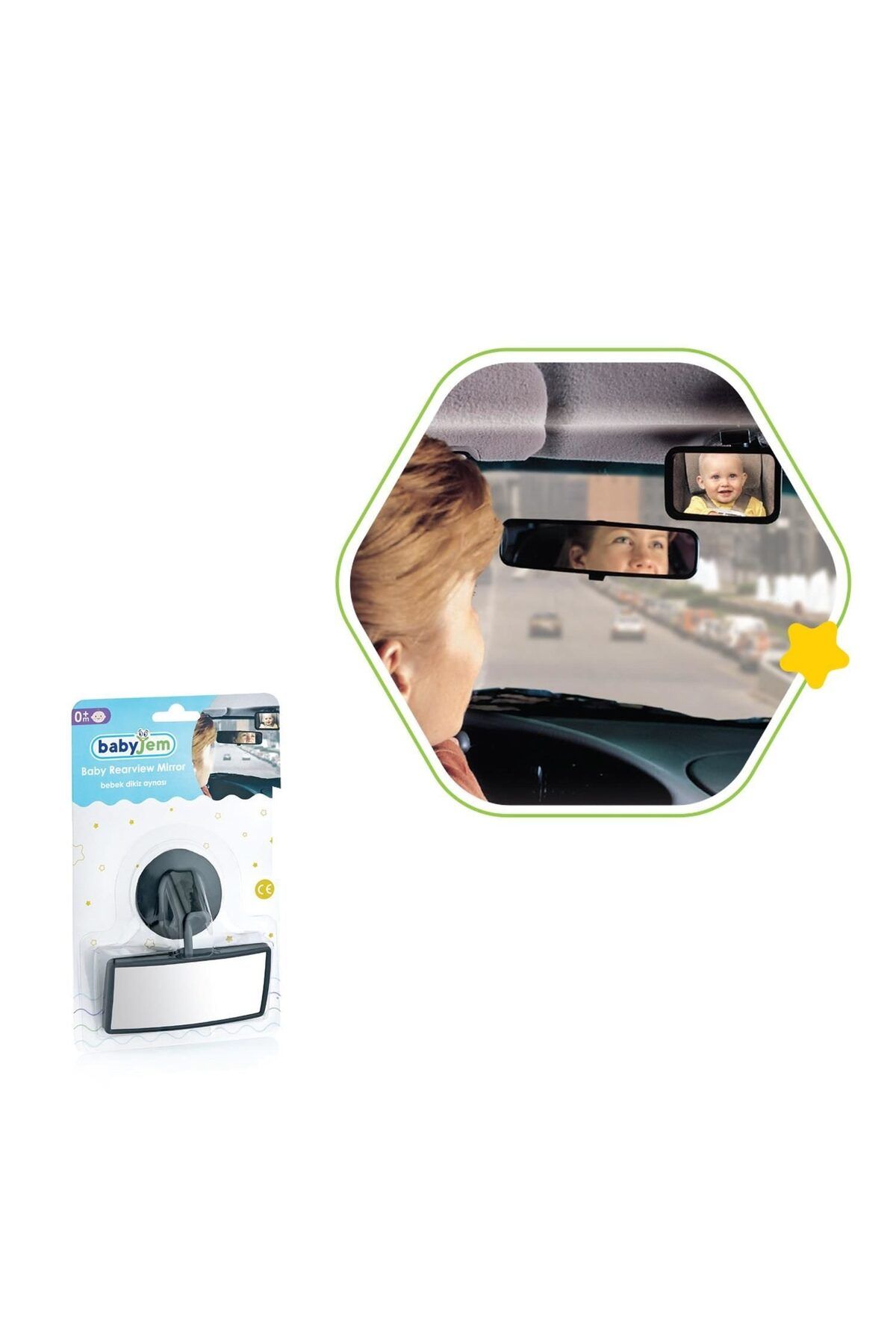 Easy Tedarik BabyJem Bebek Dikiz Aynası 387 Siyah